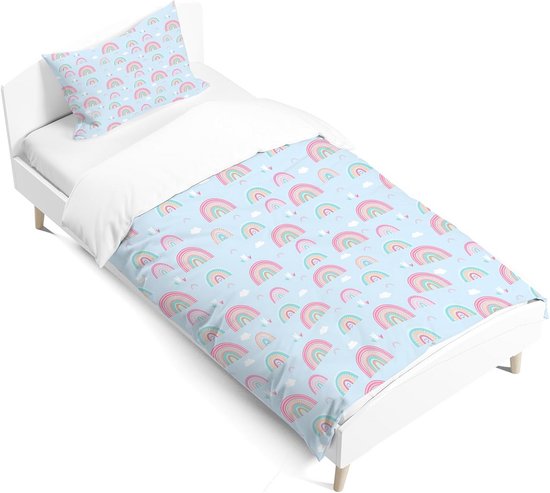Booba Beddengoed 100 x 135 cm, 100% katoen, kinderbeddengoedset met kussensloop 40 x 60 cm, officieel design, ademend en huidvriendelijk, jongens en meisjes