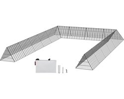 VEVOR Kippentunnel 600 x 400 x 61,5cm Tuin Kippenhok Draagbare Buitenren met Hoekframe 2 Sets Geschikt voor Kippen Eenden Konijnen