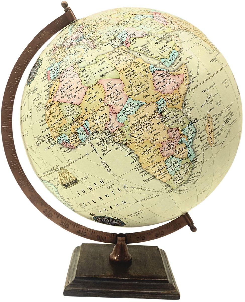 IMPERATORIS® Globe - Educatieve Wereldbol - Nauwkeurige Tijdzone voor Kinderen Leren - Aardrijkskunde Decor voor Klaslokaal en Huis - ‎30cm - 1 stuk