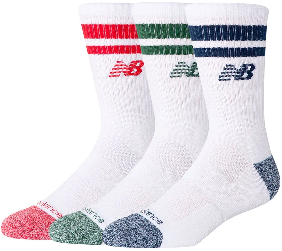 New Balance Active Premium Stripe Crew Sock Unisex Sportsokken - ASSORTED — cadeau in Cadeau-ideeën - foto 5