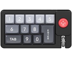 Digitaal mechanisch toetsenbord met joystick-macro-definitie, RGB hot-swappable toetsenbordmacro, bedraad mechanisch gamingtoetsenbord, aanpasbaar (zwart).