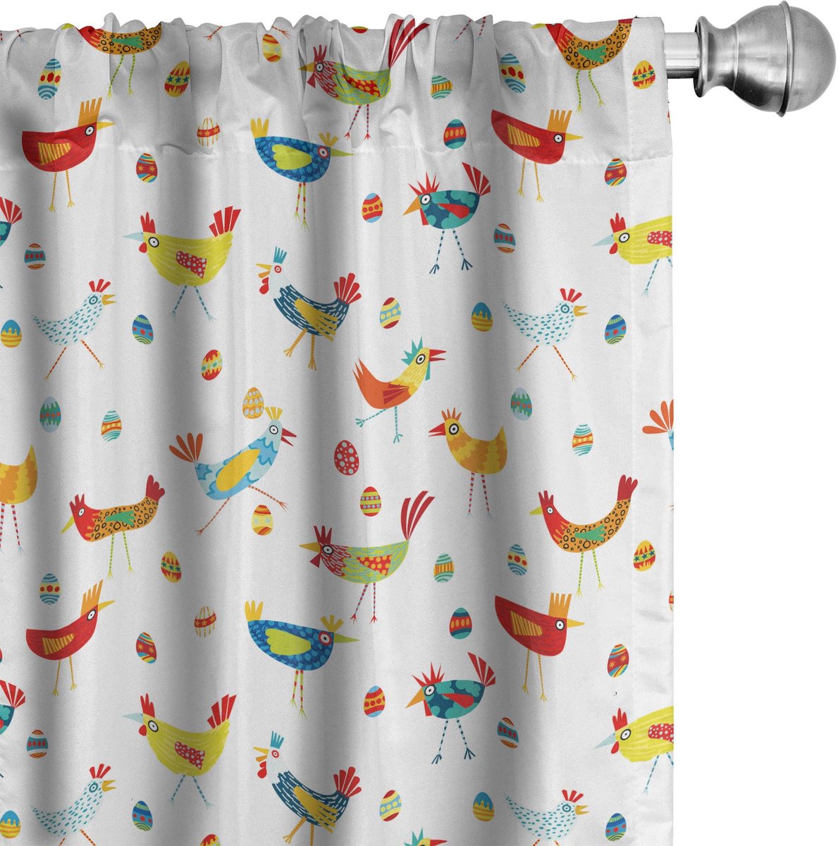 ABAKUHAUS – 2x75x225 cm Voorhangen – Microvezel, Geel/Groen
