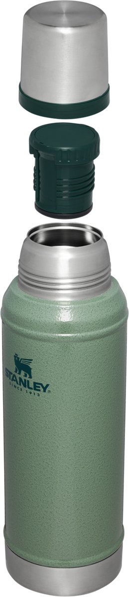 Stanley Classic Legendary Thermosfles 940 ml - Houdt 20 Uur Warm Of Koud - Lekvrij - Vaatwasserbestendig - BPA-Vrij - Voor Koffie, Thee en Meer - Roestvrijstalen Thermoskan - Hammertone Green – foto 3