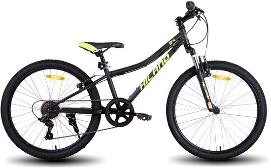 Hiland Climber 2.0 Tiener Forensen Stadsfiets - 24 inch - 7 versnellingen ​​- V-Brake - Zwart van Hiland — afbeelding 3