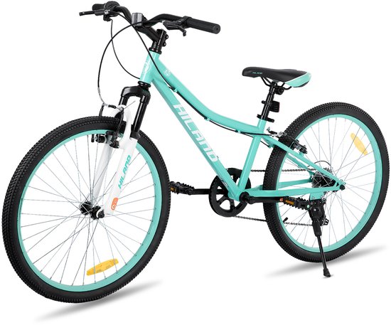 Hiland Climber 2.0 Tiener Forensen Stadsfiets - 24 inch - 7 versnellingen ​​- V-Brake - Groen van Hiland — afbeelding 2