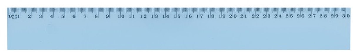 Wonday FTS300062, Bureauliniaal, Kunststof, Blauw, cm, mm, 300 mm, 1 stuk(s)