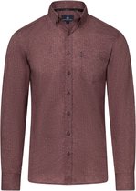 State Of Art Overhemd Print Burgundy - Maat M - Heren - Overhemden Casual