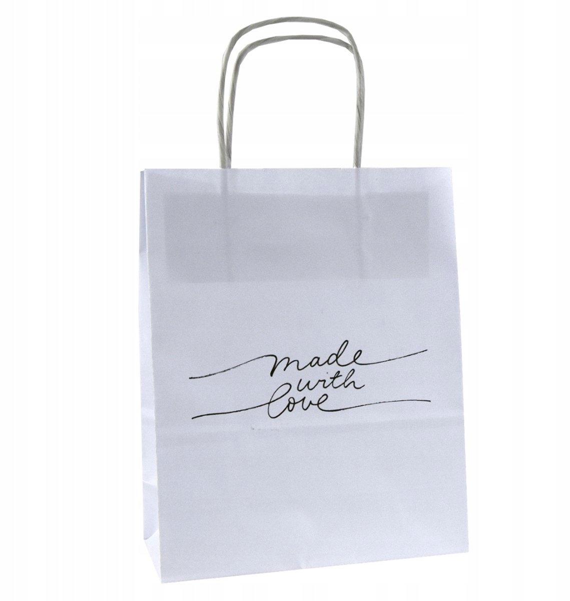 Papieren Cadeautas 'Made with Love' Wit A5 18x8x22cm