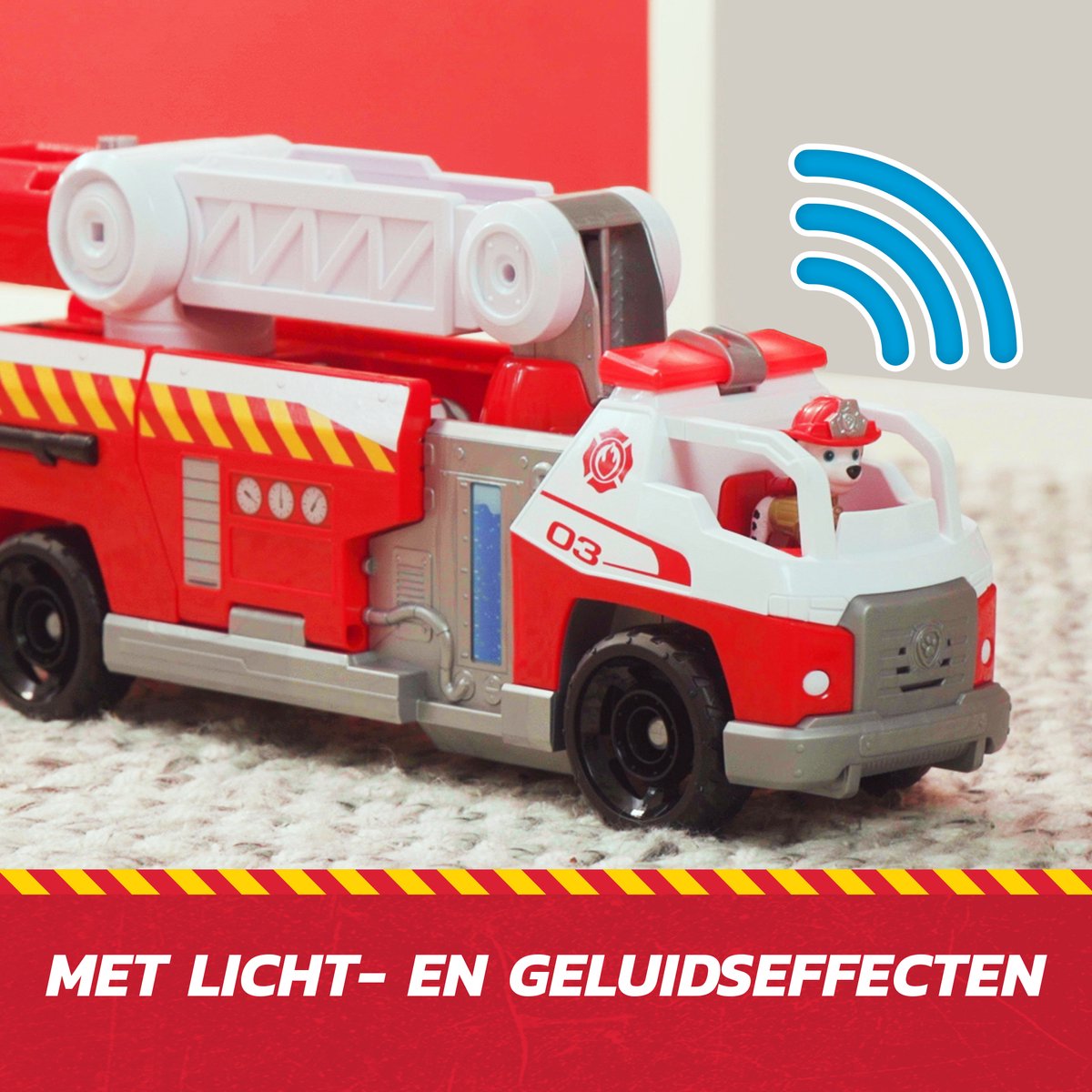 PAW Patrol - Brandweerredding - Marshall's Brandweerwagen met Marshall-figuur, licht, lanceerder en geluidseffecten — afbeelding 2