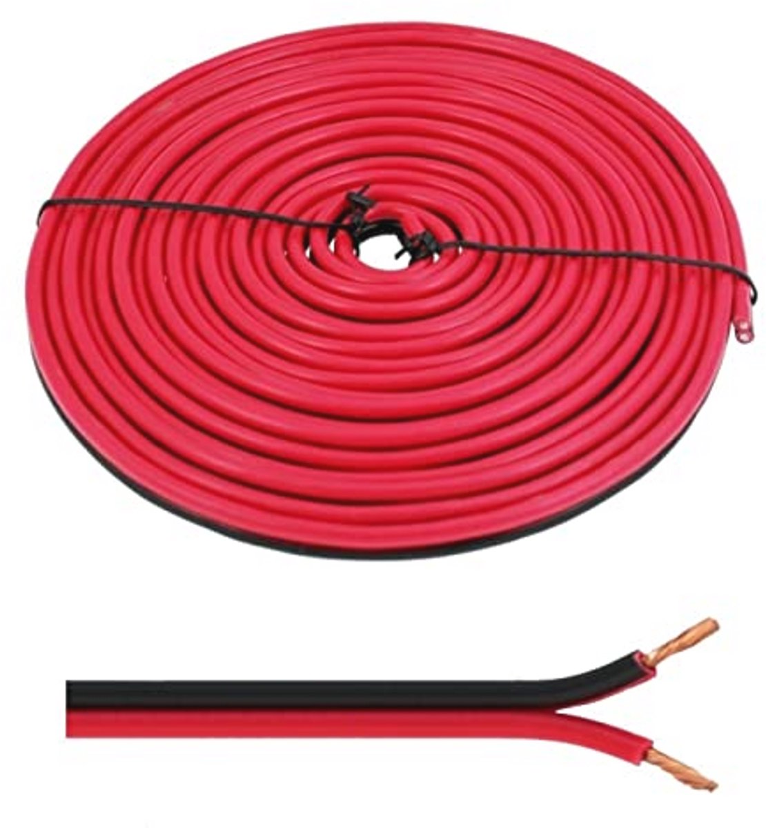 Luidsprekerkabel 5m 2x 4mm² Rood Zwart Audiokabel Dooskabel