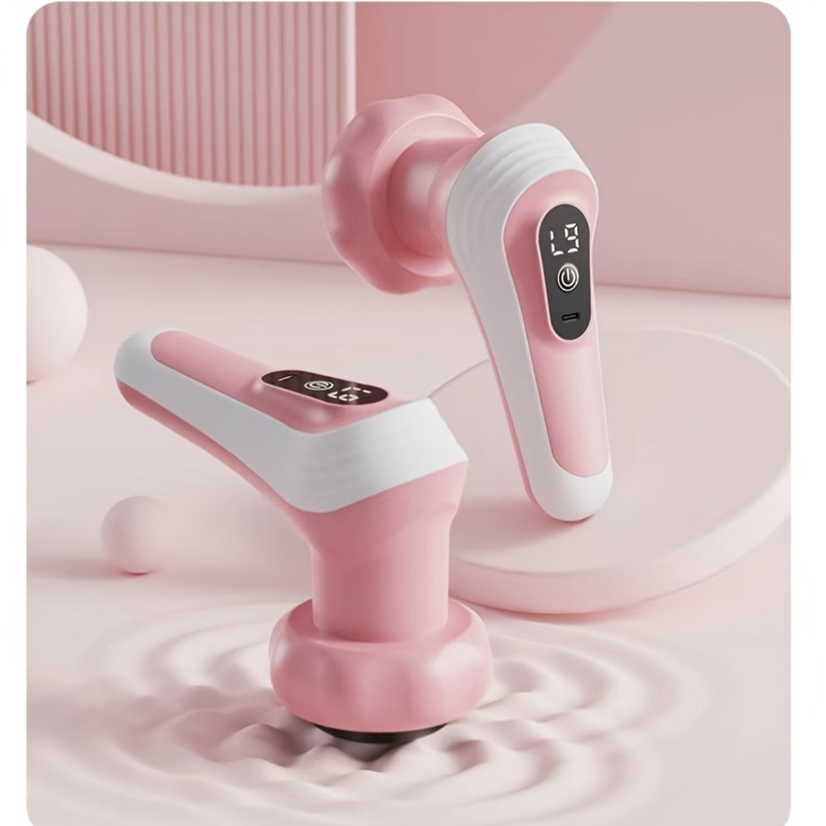 Deze roze fascia-massager is een massager voor het hele