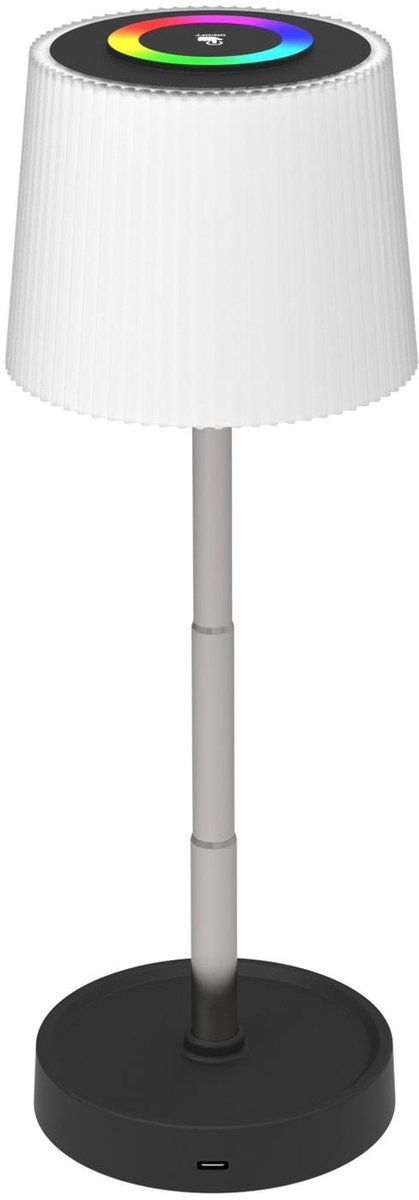 Platinet LED Tafellamp - Tafellamp Oplaadbaar - Hoogte Verstelbaar - Tafellamp slaapkamer - Wit