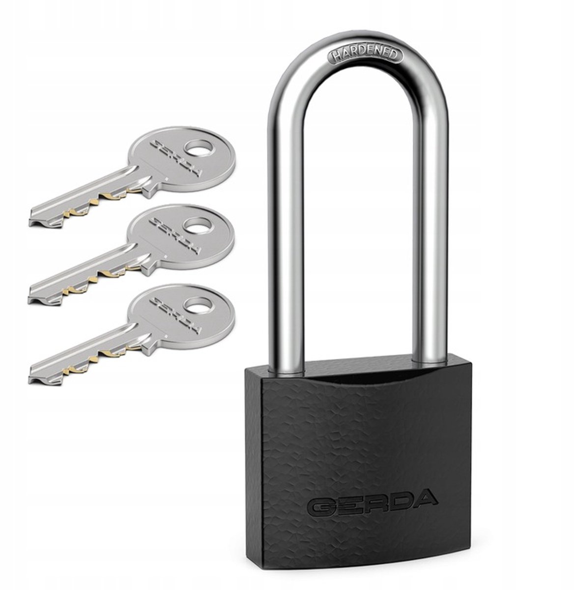 Gerda Gietijzeren hangslot met lange beugel - 50 mm