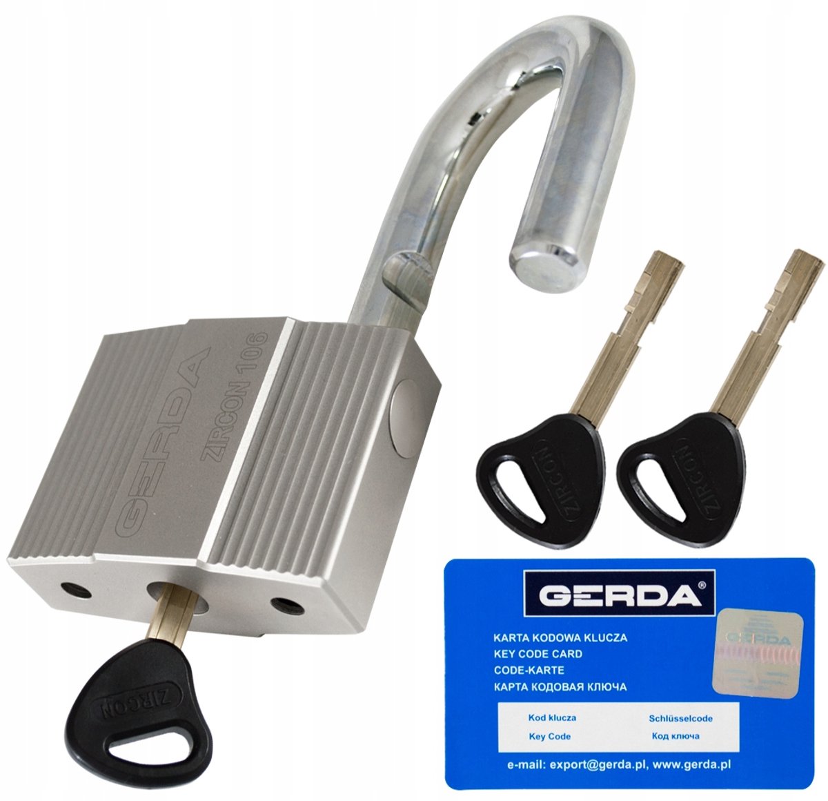 Gerda Zircon 106 hangslot klasse 6 - gecertificeerd en veilig
