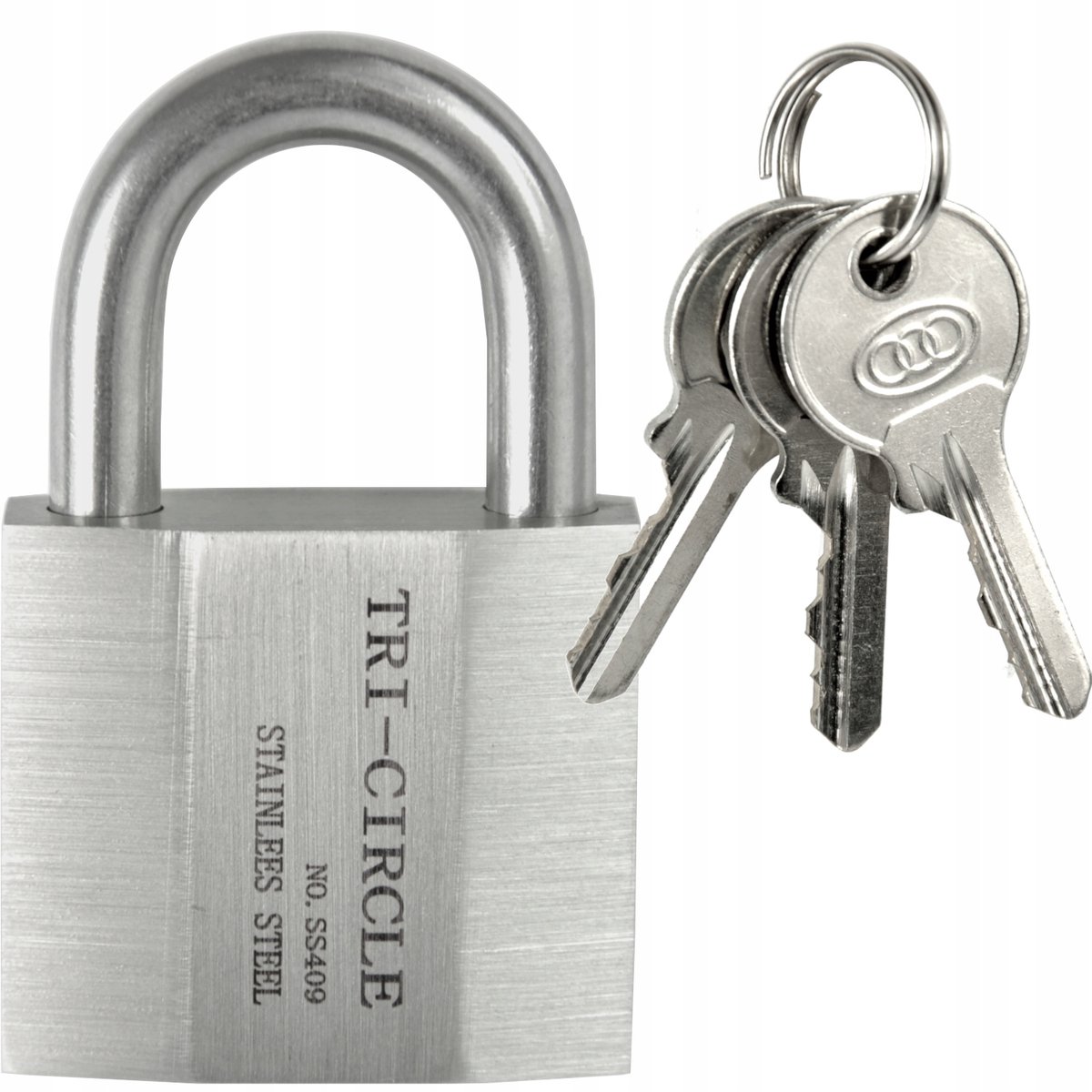 Roestvrij Stalen Hangslot 40mm - Inox met 3 Sleutels