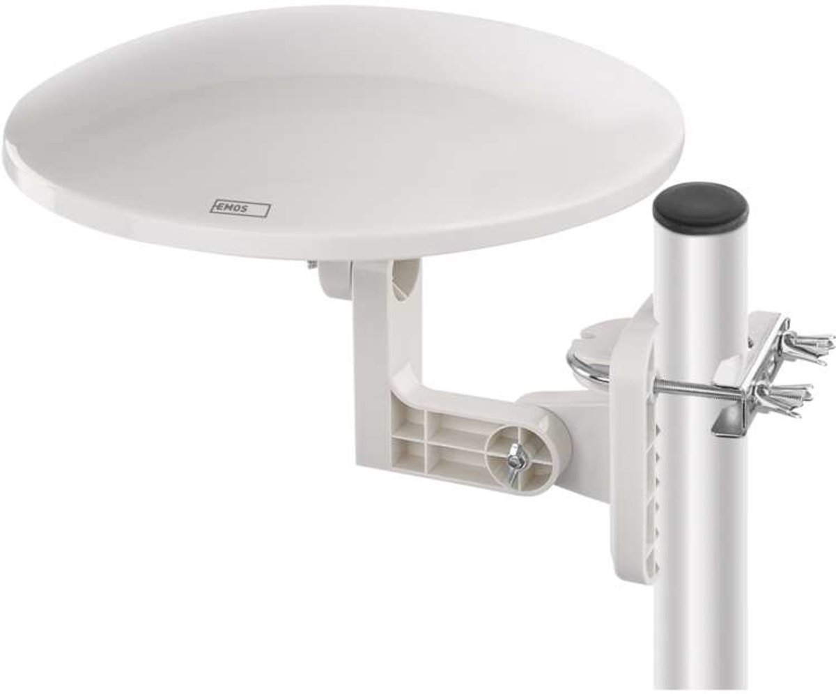 Emos J0803, Binnen, Buiten, Grijs, 5 m, 47 - 698 MHz, Dubbele polarisatie, DVB-T, DVB-T2