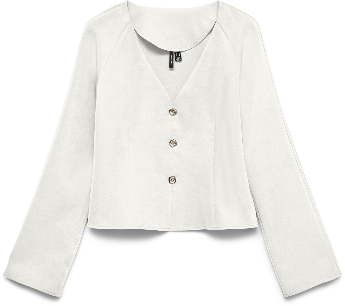 VERO MODA - VMNORA LS V-NECK TOP WVN EXP - Dames - Cardigans