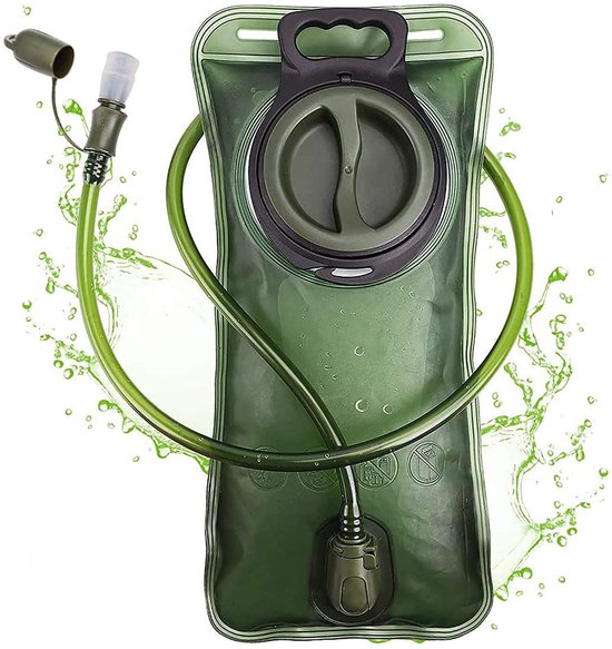Hydratatiezak, 1,5 l, 2 l, 3 l, waterzak voor wandelrugzak, BPA-vrij en smaakvrij hydratatiewaterreservoir, kamperen, fietsen, hardlopen (helder wit, 1,5 l) (kleur: helder wit, maat: 2 l
