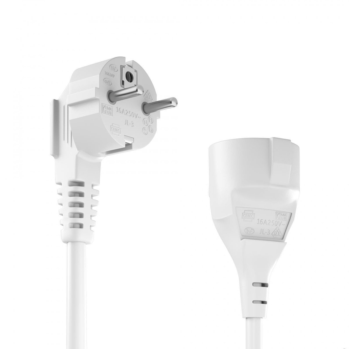 Verlengkabel 10 meter pur 3x2.5 met Schuko en 3V contrastekker