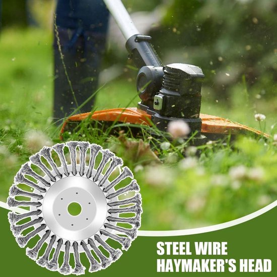 Staaldraad Trimmer Hoofd 8 Inch 203 cm - Universele Gras Trimmer Cutter Head - Massief Staaldraad Borstel Strimmer Hoofd - Gazon Roterend Vervanging Tool - Bosmaaier Bevestiging van Boomboost — afbeelding 2
