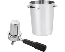 Barista espresso dispensing cup - coffee dispensing cup - geschikt voor 51-54 mm barista strainer holder - roestvrijstalen koffie dispenser - espresso koffie maker - melk thee winkel accessoire
