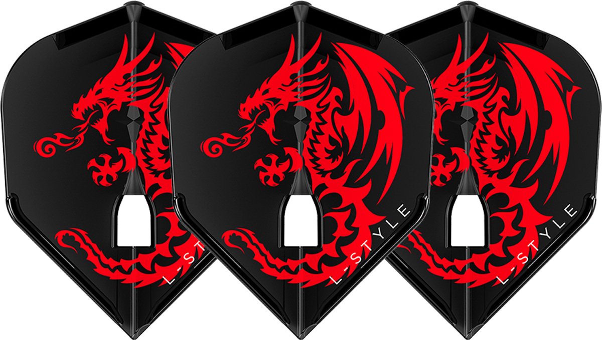 L-Style Champagne Flight L3 Shape Neil Duff V1 Black - Dart Flights