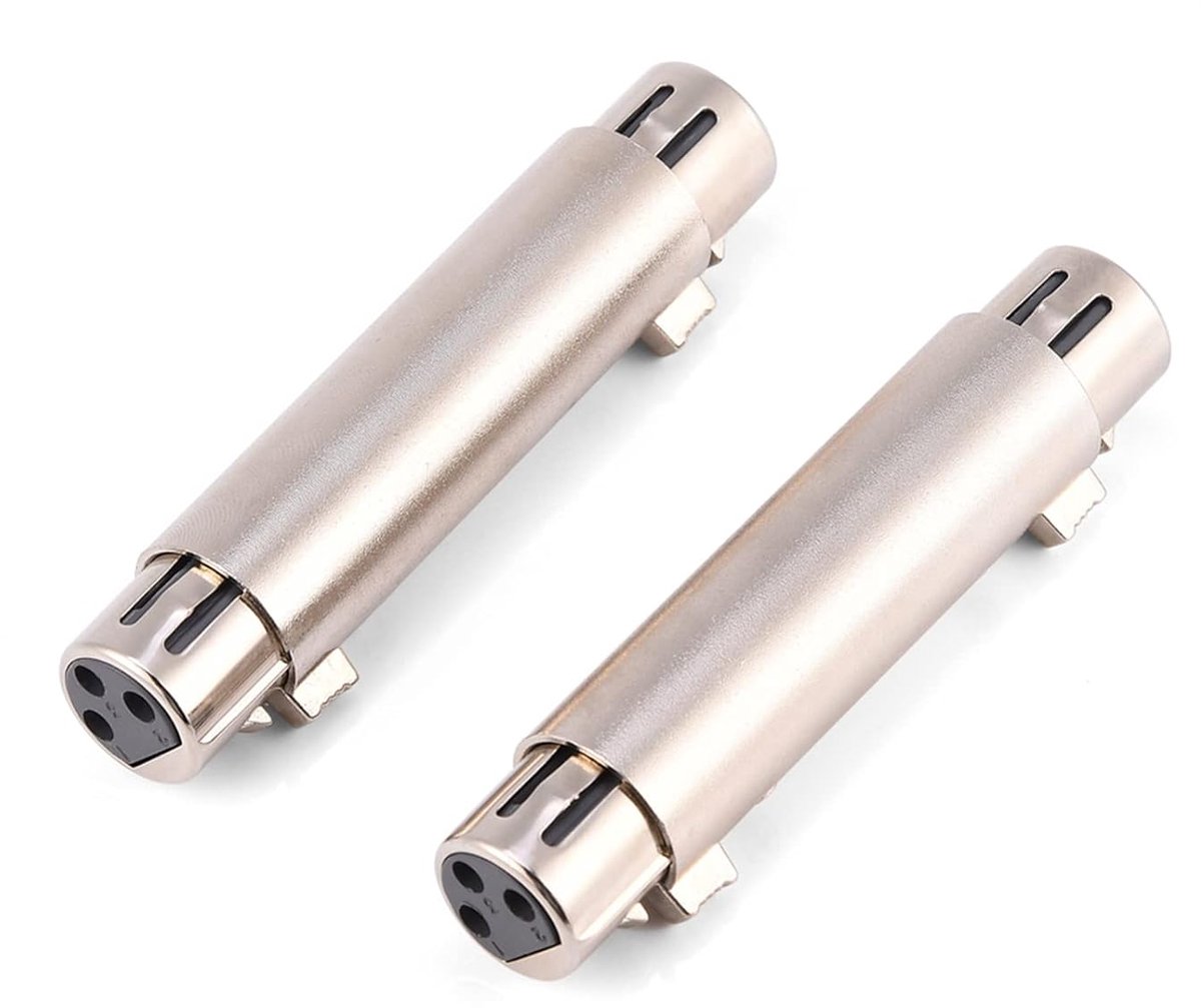 2 Pcs XLR Female to Female Audio Microfoon Adapter Connector voor XLR Kabel Verbinding