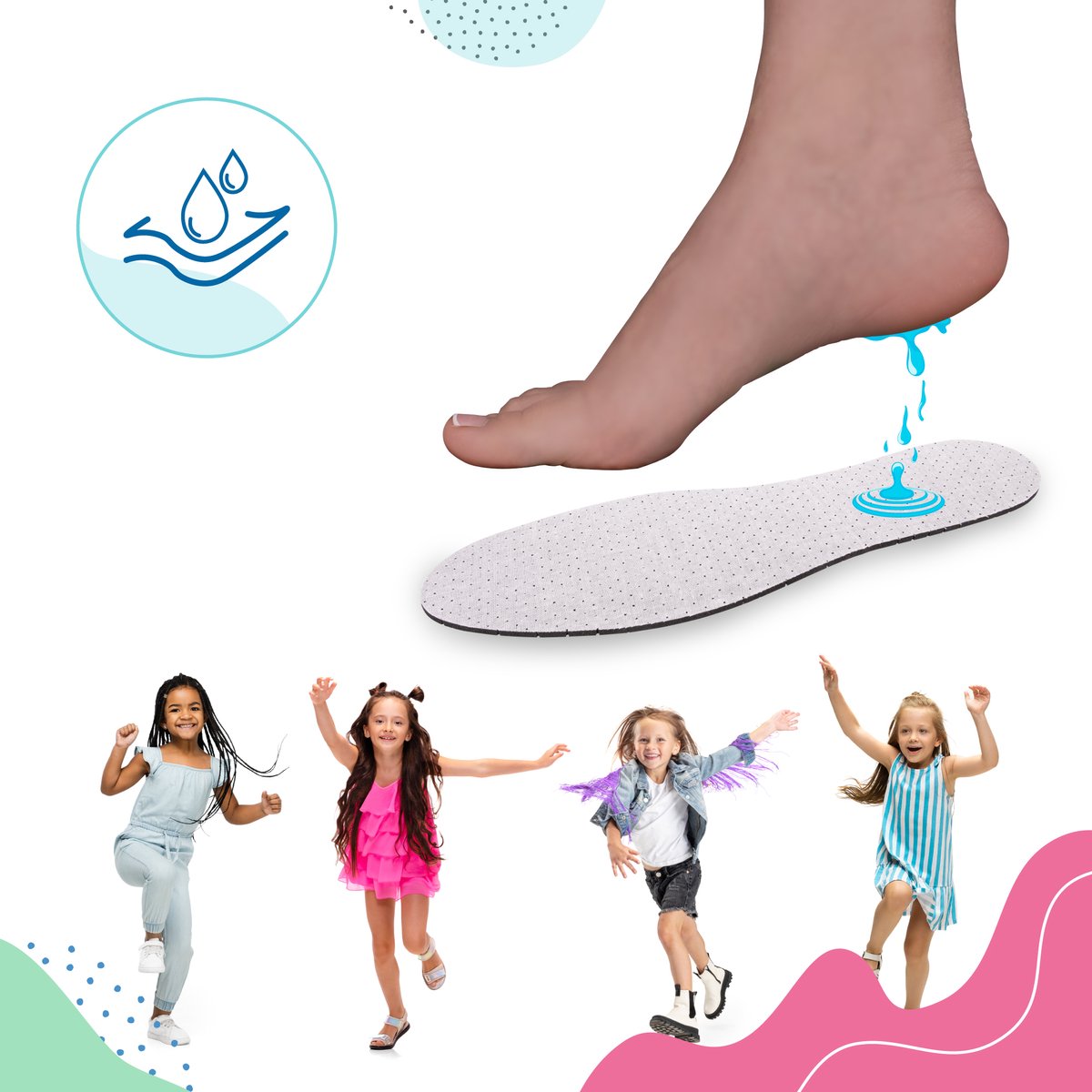 Kinderschoen inlegzolen met actieve kool - Maat 31