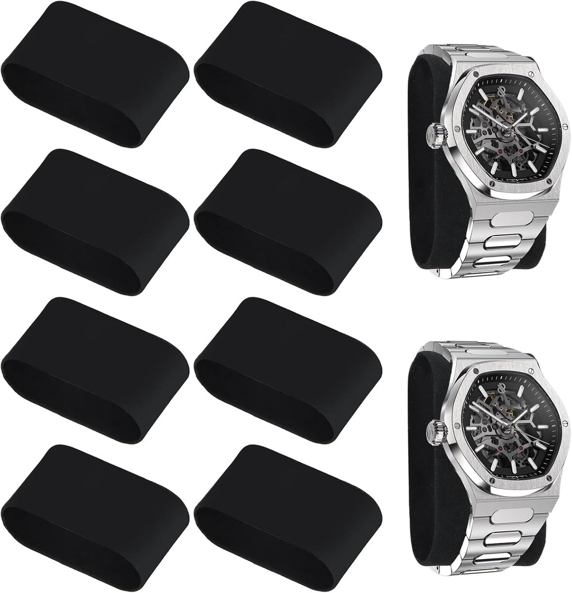 10 x watch cushions - 8 x 4.5 x 3 cm - kleine kussens voor horlogedoos - presentatie van sieraden - kussens voor horloges - armbanden en juwelen - zwart