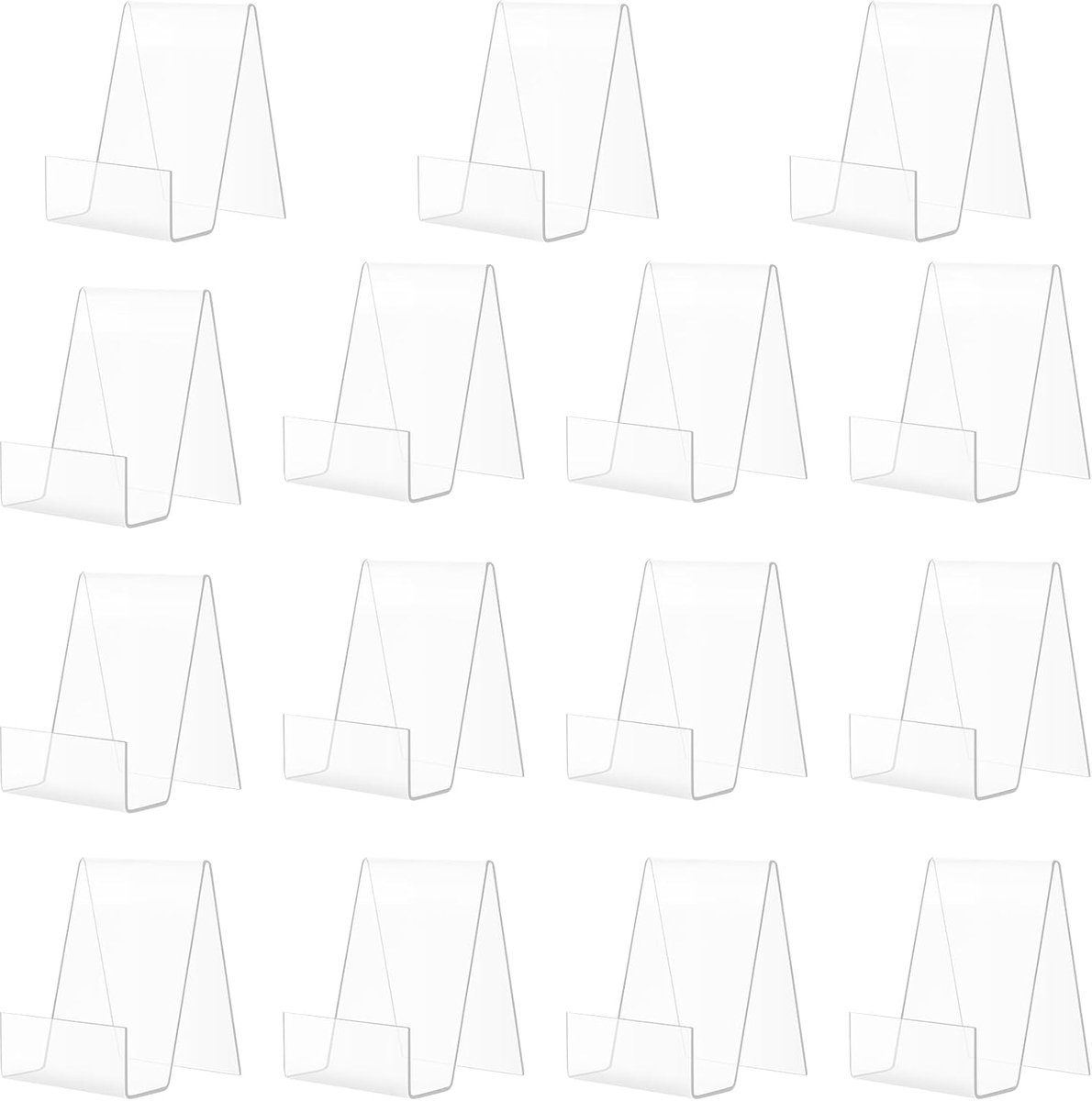 15 Pcs Clear Acrylic Book Stand - 7.5 x 9 x 10.5 cm - Acrylic Folder Stands voor Displayen van Boeken - Notebooks - Fotoalbums - Menu - Magazine
