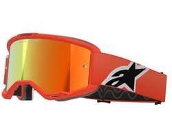 Alpinestars Vision 5 Corp Crossbril - Oranje - Lens spiegel rood