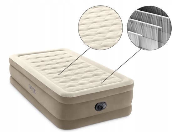 Intex Luchtbed 191x99x46cm Elektrische Pomp & Tas - 1 Persoons van Merkloos — afbeelding 5