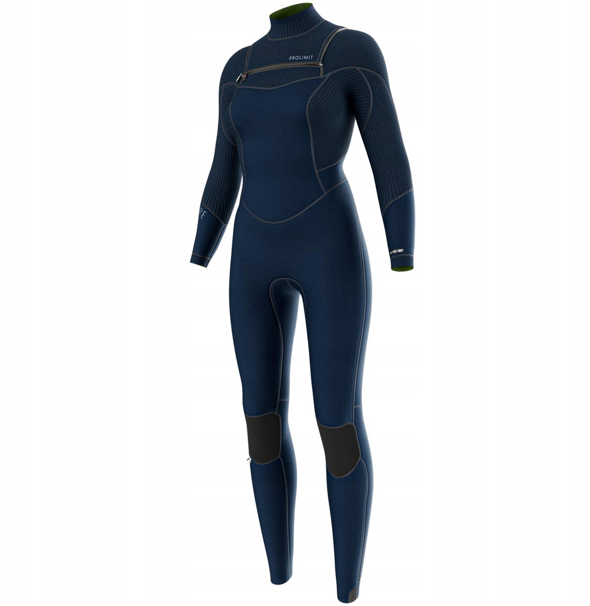 Prolimit Flare 3/2 FZ Dames Wetsuit Blauw Maat 38/M