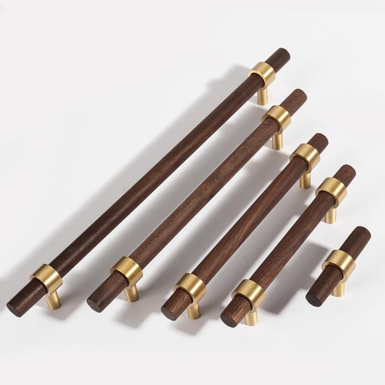 SYZOW 6 Stuks Houten Kast Handgrepen Houten Lade Pull 160mm Gat Centers Kast Hardware Pull voor Slaapkamer Keuken Kabinetten Deur SYZOW 6 Stuks Houten Kast Handgrepen Houten Lade Pull 160mm Gat Centers Kast Hardware Pull voor Slaapkamer Keuken Kabinetten Deur