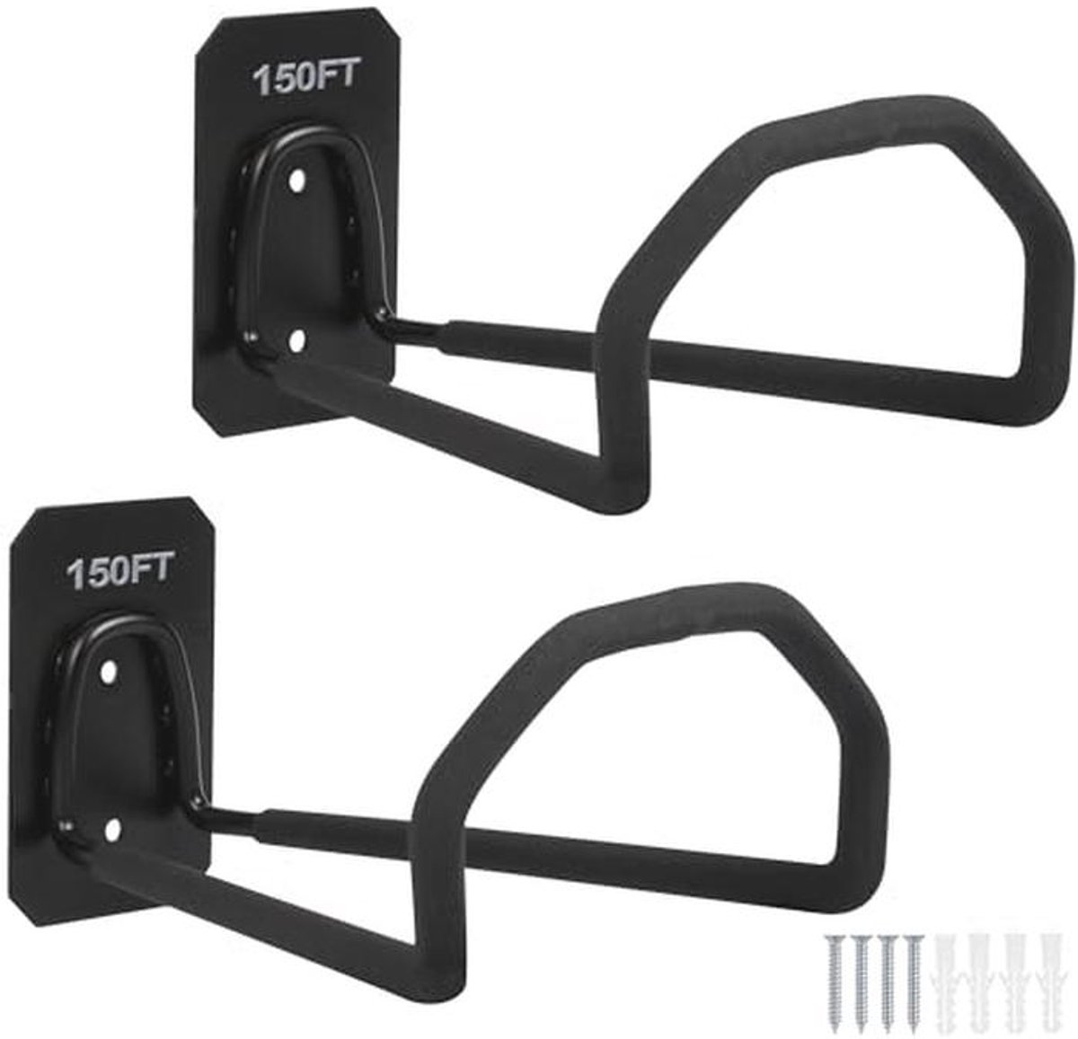 Heavy Duty Wandmontage Slanghouder Set voor Tuinslangen en Kabels - Set van 2