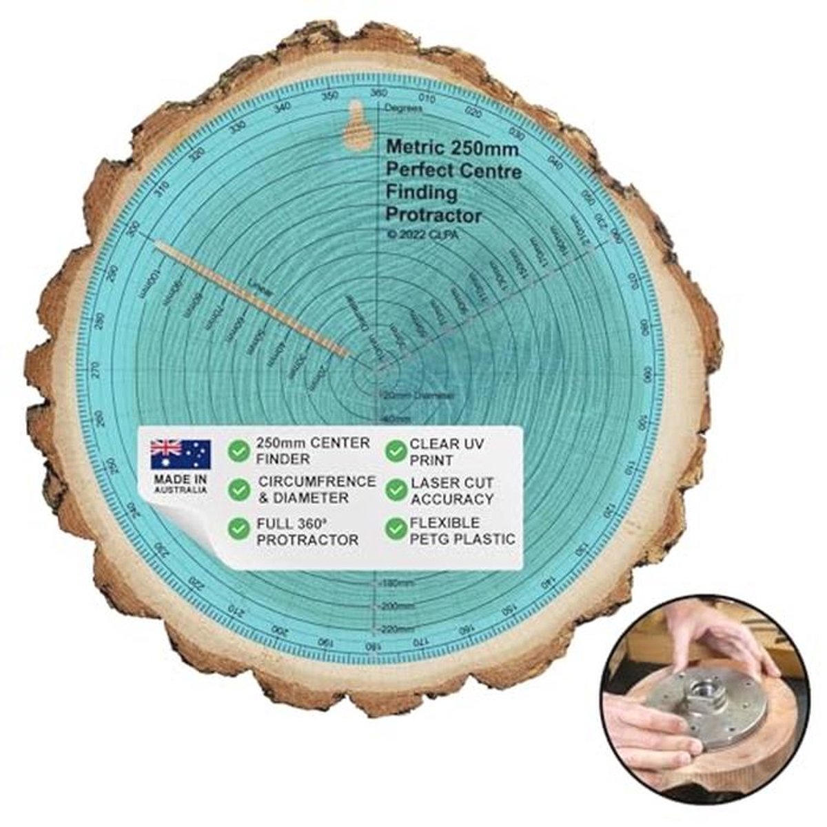 Cirkelcentrum Finder Tool en Gradenboog voor Houtbewerking