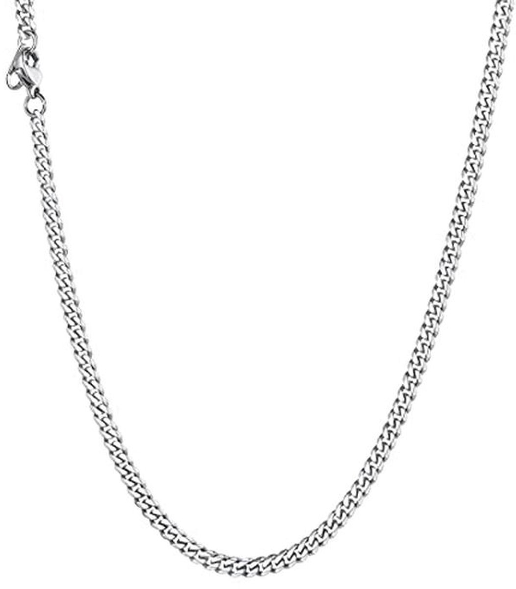 Stijlvolle Cubaanse schakelketting voor dames en heren - Zilverkleurig, 18K Goud, Zwarte Tint - Duurzame Ketting 3-6-9-12 mm breedte en 36-76 cm lengte