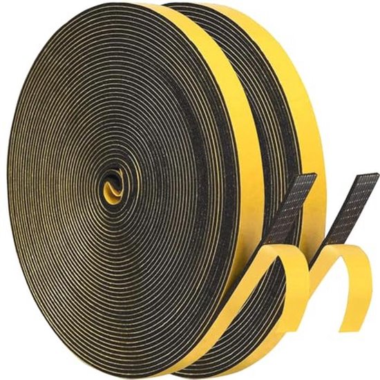 Zelfklevende Afdichtingstape voor Deuren en Ramen - 6 mm x 1,5 mm, 20 m