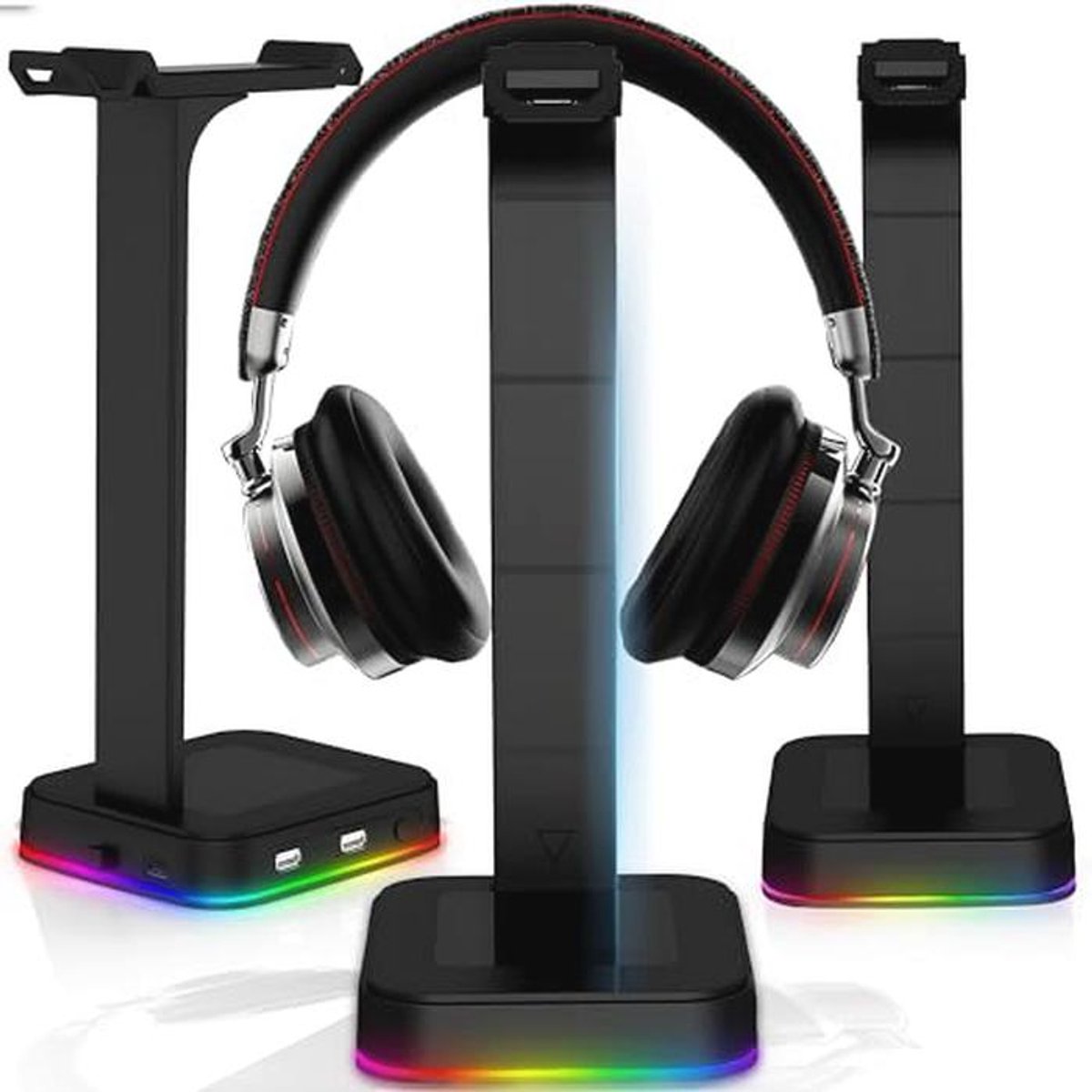 Hoofdtelefoonhouder RGB USB HUB voor Over-Ear Hoofdtelefoons en Gaming Headsets