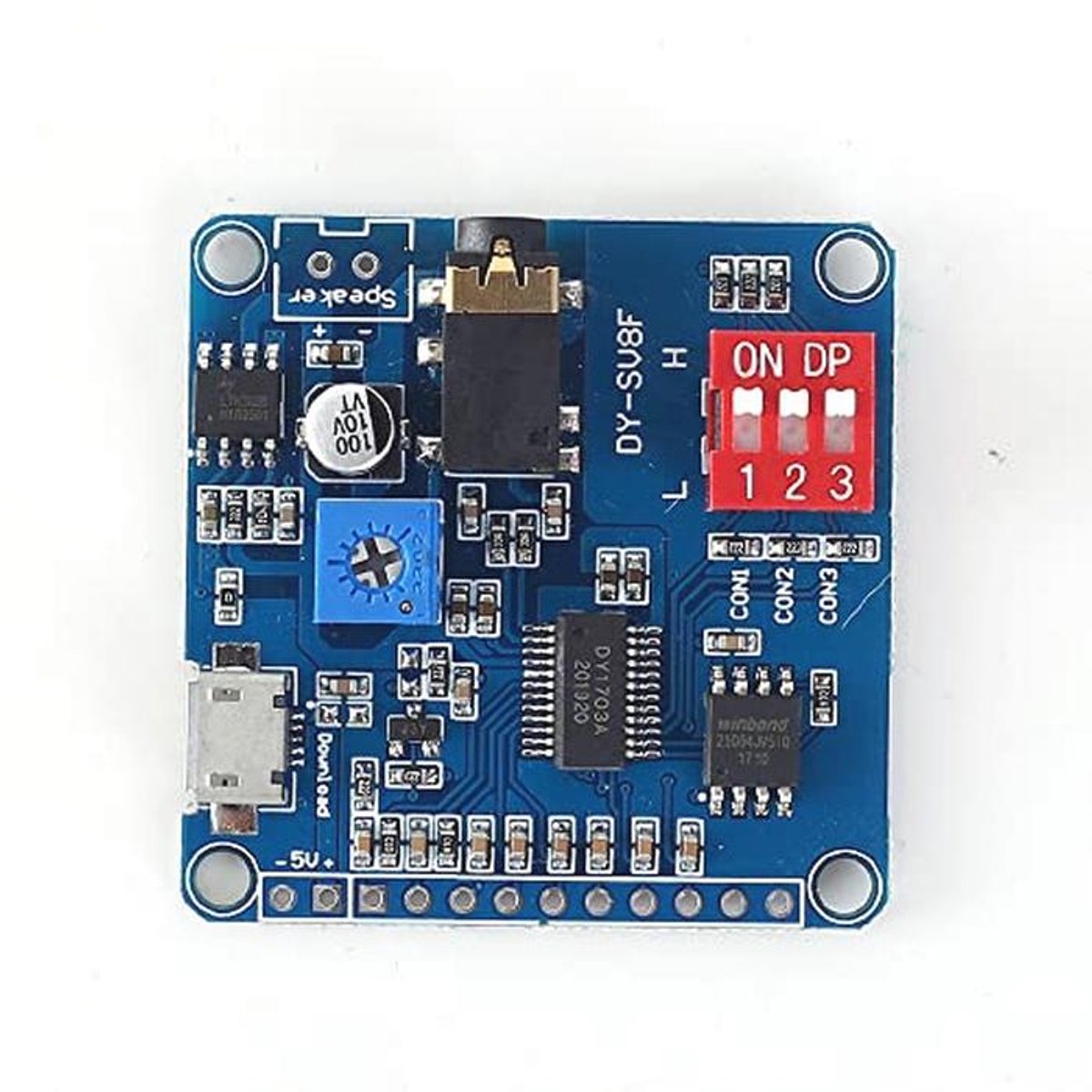 MP3-speler module met UART I/O Trigger en klasse D versterker - 5W 8MB geheugen