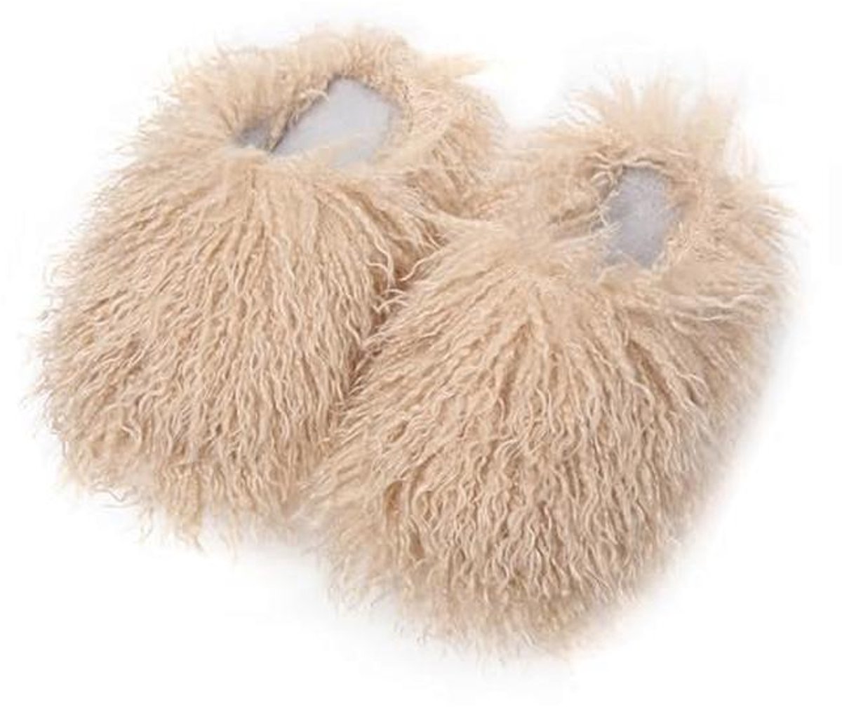 Fuzzy Faux Fur Slippers voor Dames en Meisjes - Luxe Pluizige Pantoffels voor Binnen en Buiten
