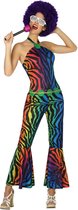 ATOSA - Veelkleurige luipaard disco kostuum voor vrouwen - XS / S (34 tot 36)