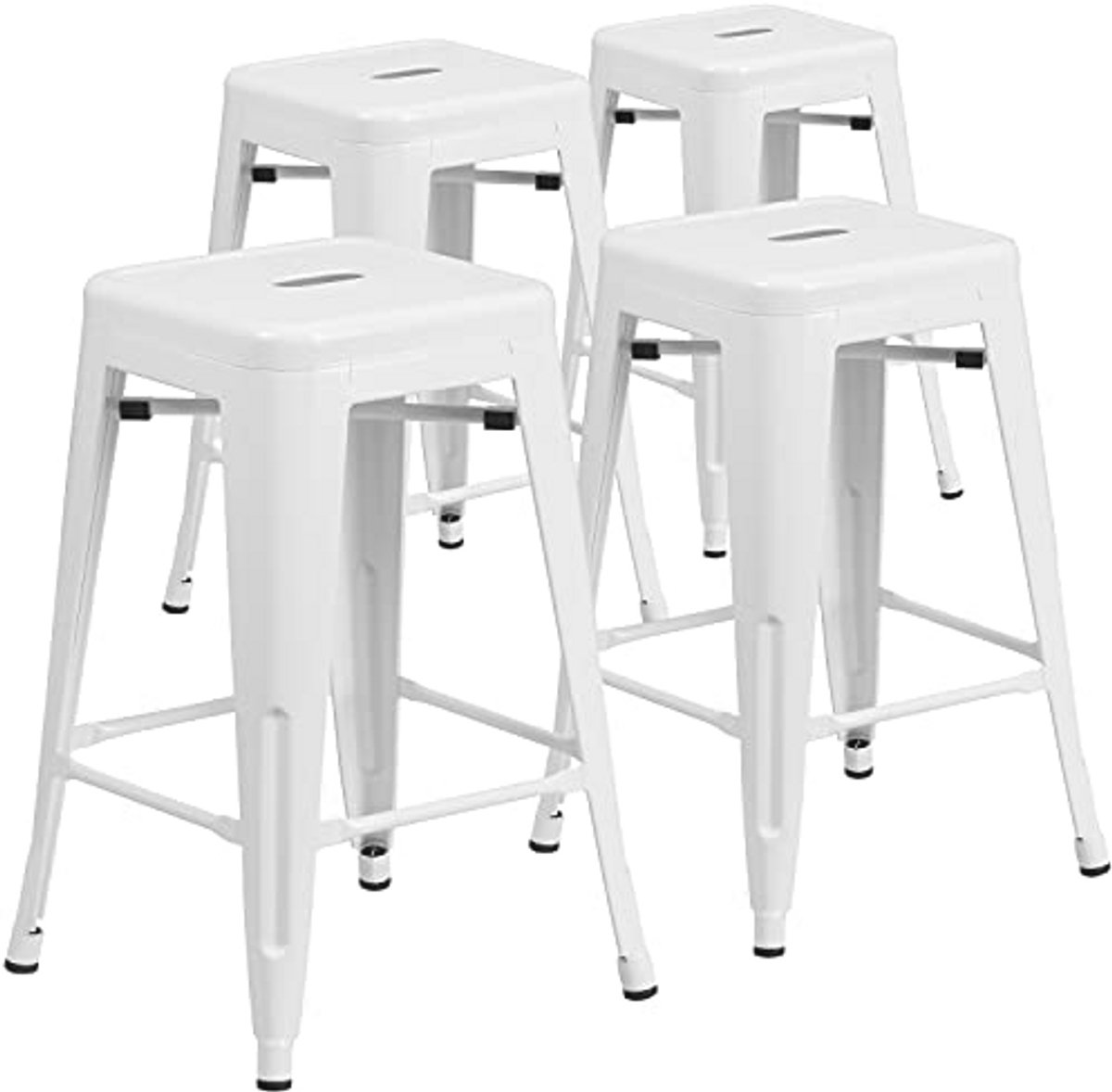 24" Hoogte Backless Metaal Buitenterras Barstoel voor Binnen en Buiten