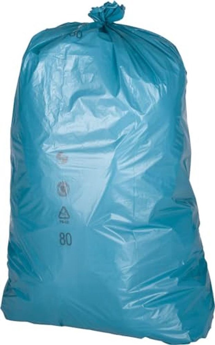 Afvalzak 38 micron, 70 x 110 cm, 120 liter, rol van 25 stuks