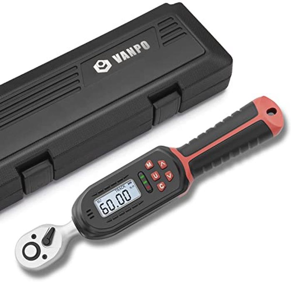 Digitale momentsleutel 3/8 inch - 3-60 Nm met LED-display en geheugenfunctie