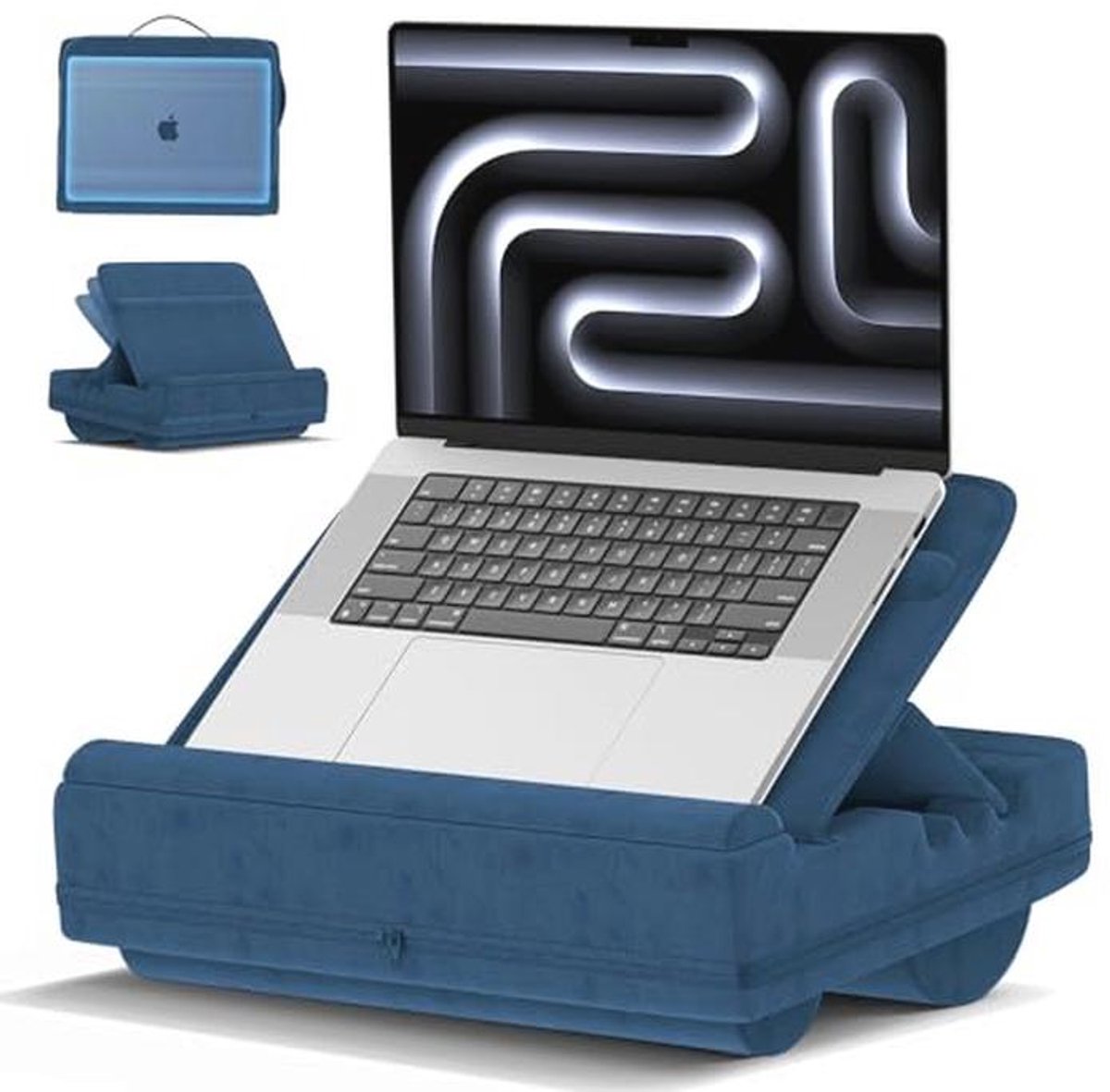 Verstelbaar Laptopkussen en Draagbare Laptopstandaard voor Maximaal 16 Inch