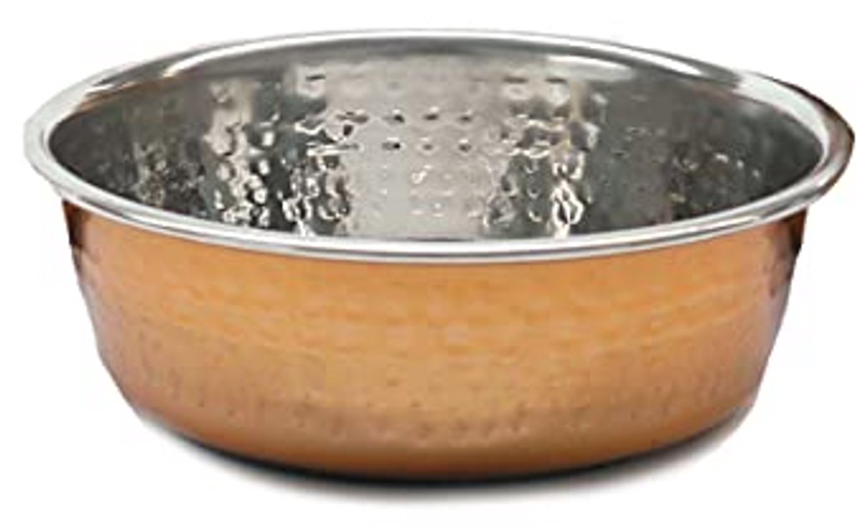 Stijlvolle en Moderne Koper Antislip Roestvrijstalen Hondenschaal 950ml