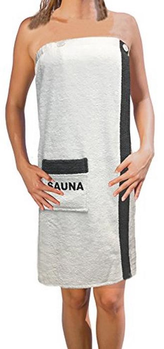 Sauna badstof kilt sarong 100% katoen M-XXL voor dames en heren - verstelbaar en absorberend