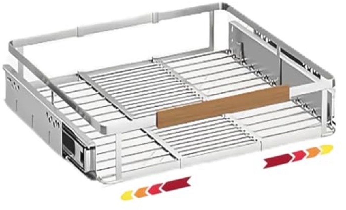 Uitbreidbare kastorganizer voor pannen en potten - Verstelbare breedte 16,3 - 26,3 inch