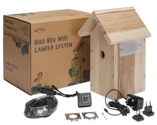 Nestkast met Camera - 1440p HD WiFi, Buiten voor Mezen, Roodborstjes en Spreeuwen